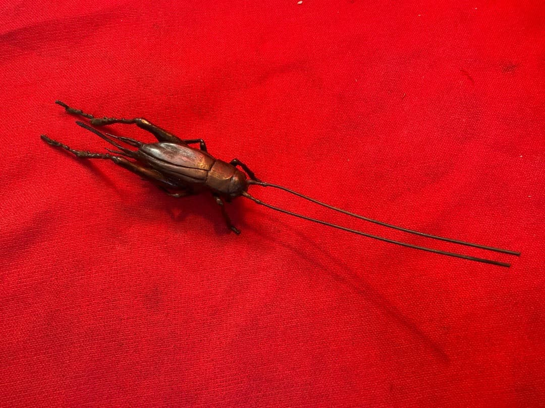 銅製置物　置物　インテリア 置物銅 コオロギ_