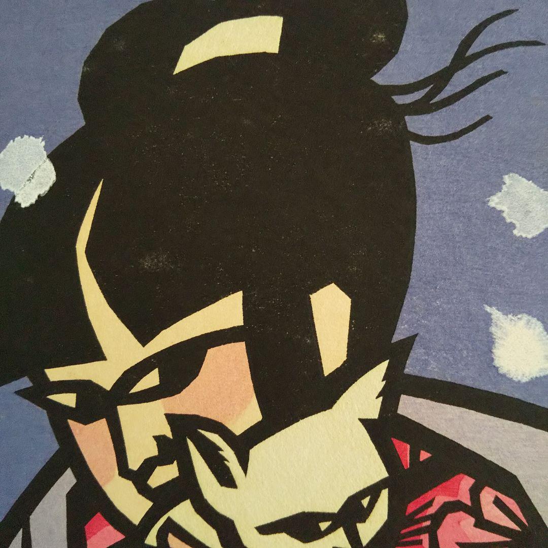 真作 滝平二郎「少女と猫・雪」木版画 256/300 版上肉筆サイン入 額装