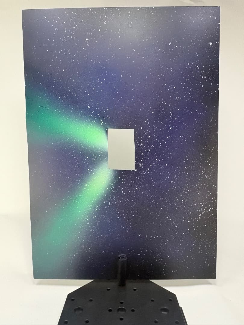 【全塗装完成品】HG 1/144 メタルロボット魂風 ガンダムキュリオス背景付き