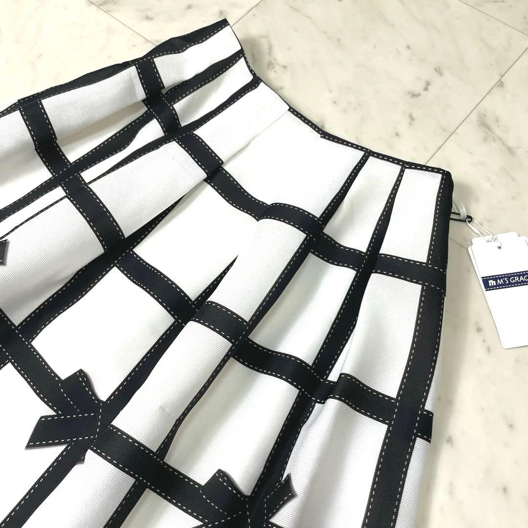 【タグ付き】エムズグレイシー フレアスカート リボン 40 L