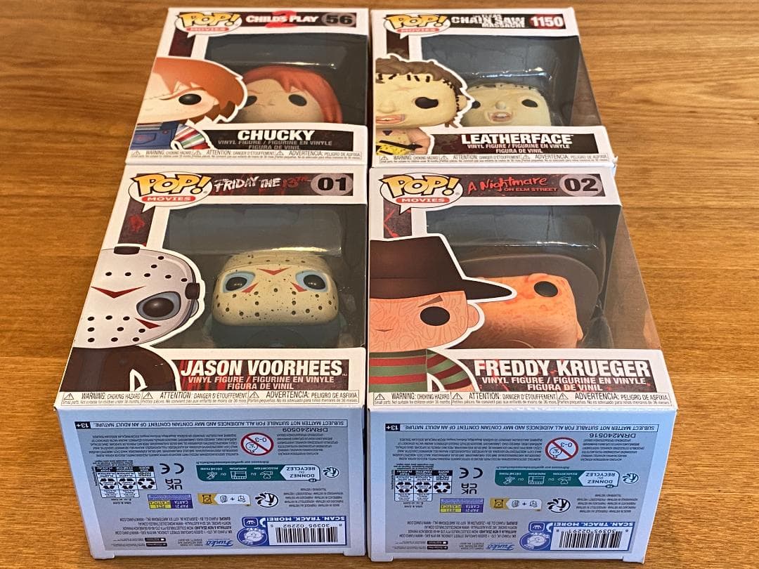 ホラー映画 怪人 フィギュア 4点セット ファンコポップ フレディ ジェイソン