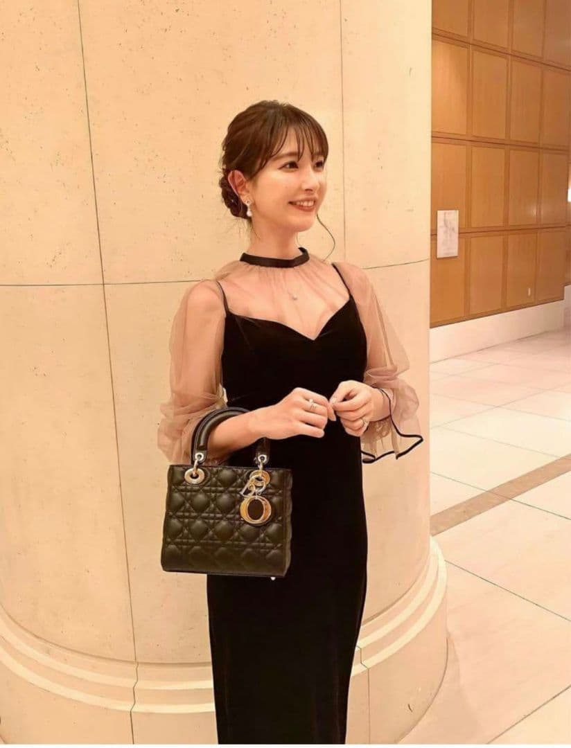 アメリヴィンテージMANY WAY TULLE VEIL DRESSベロアドレス