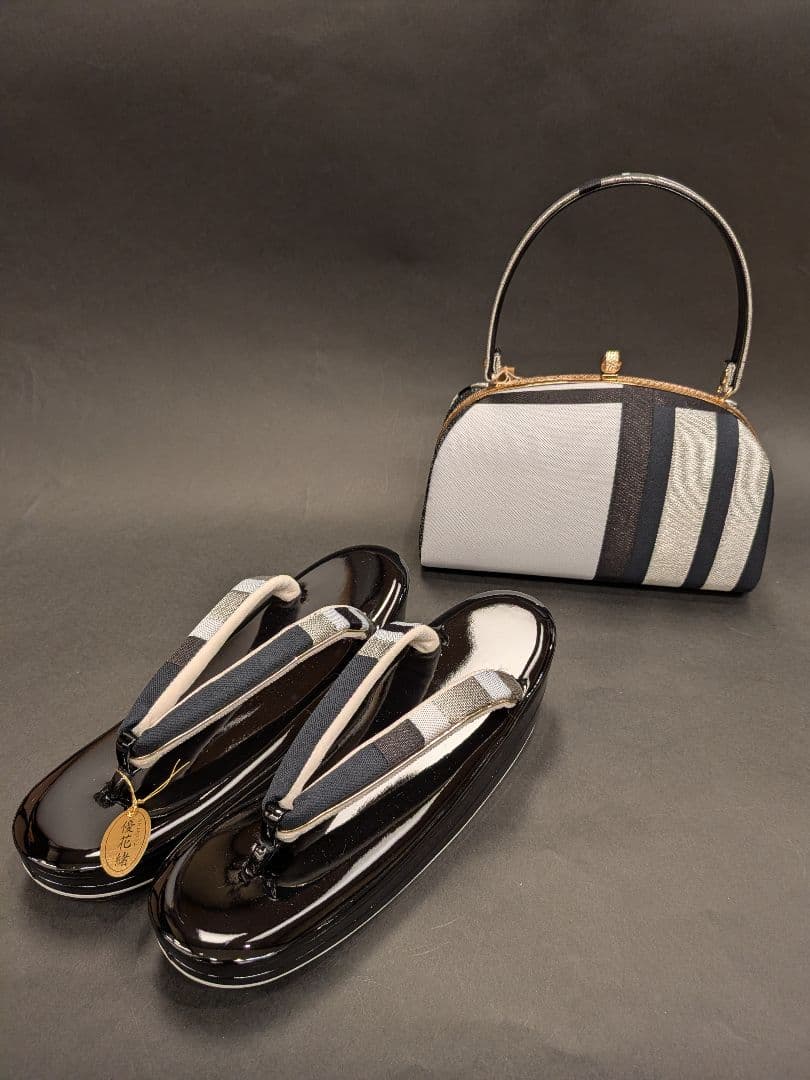 世美庵　日本製　振り袖　草履バッグセット フリーサイズ　振袖草履　振袖バッグ