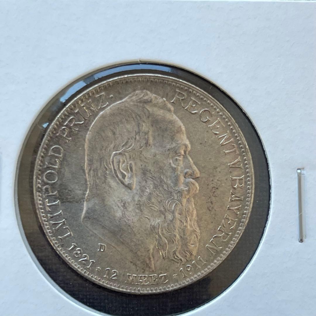 【美品】1911年 ドイツ 2マルク 銀貨