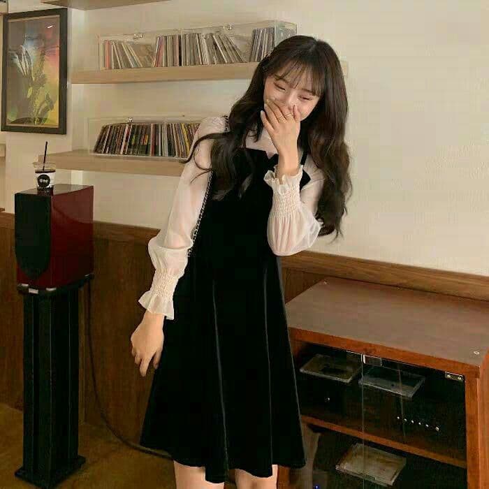 2020新しいフレンチショートロングスリーブレースドレス