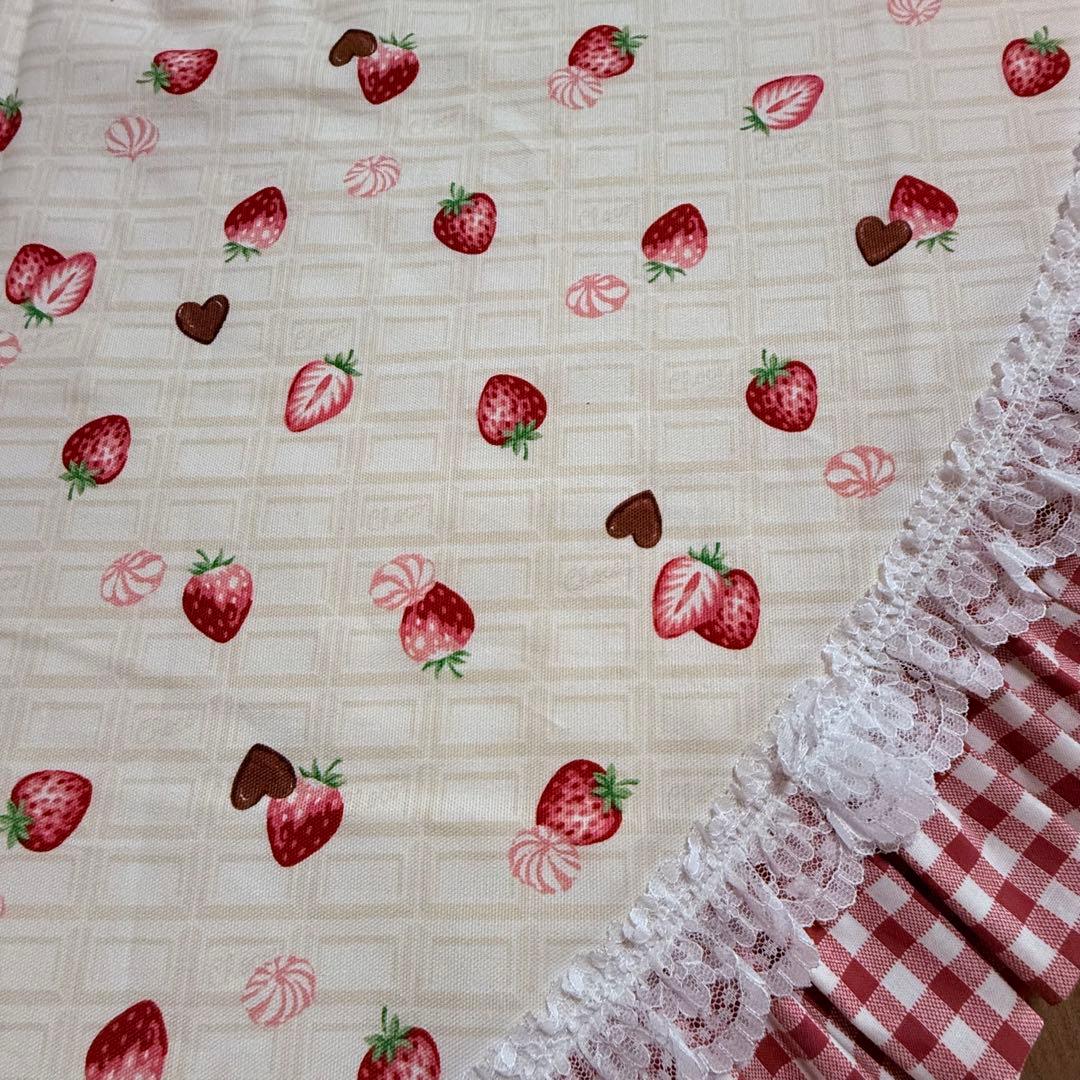 カフェマット　ハート　いちごチョコ　ハンドメイド
