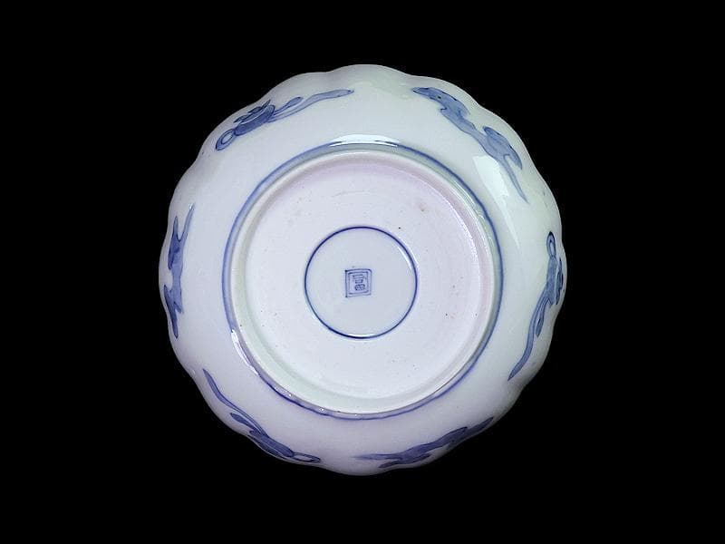 古伊万里　金襴手　松竹に牡丹の図　膾皿 ２客　E939AS-CQr