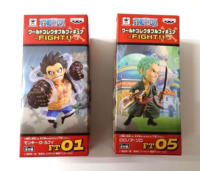 ワンピース ワールドコレクタブルフィギュア FIGHT 2種 ルフィ ゾロ