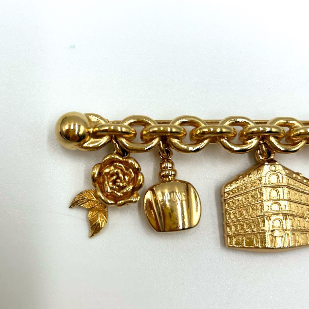 【美品】Christian Dior クリスチャンディオール　ブローチ　ゴールド