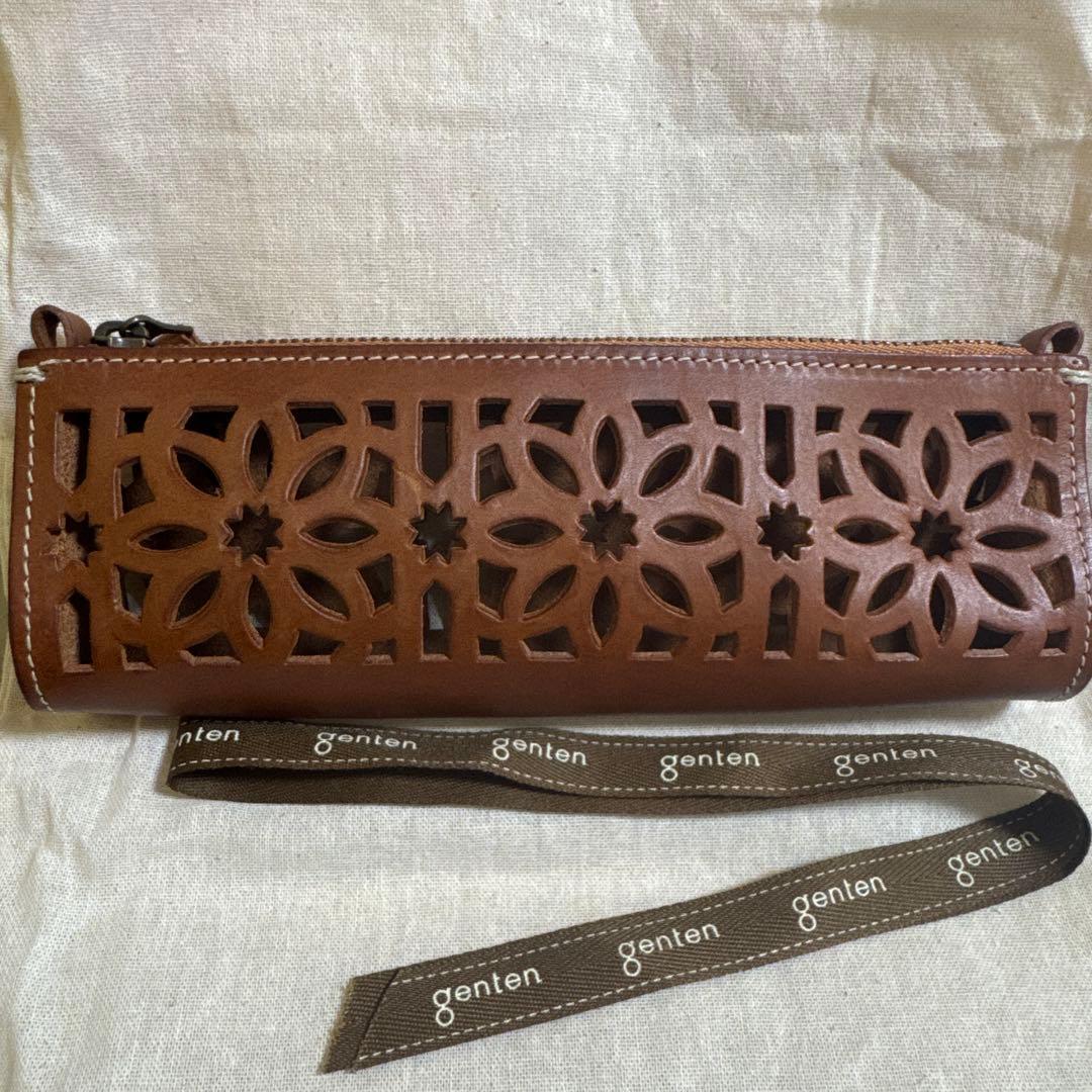 ゲンテン　genten カットワーク　ペンケース　筆箱　メガネケース