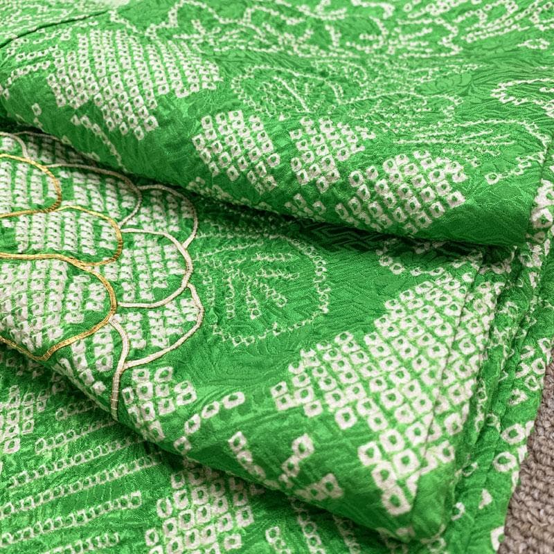 404z62, 409u4☆振袖 小柄な方にも 総絞り 金駒刺繍 成人式☆美品