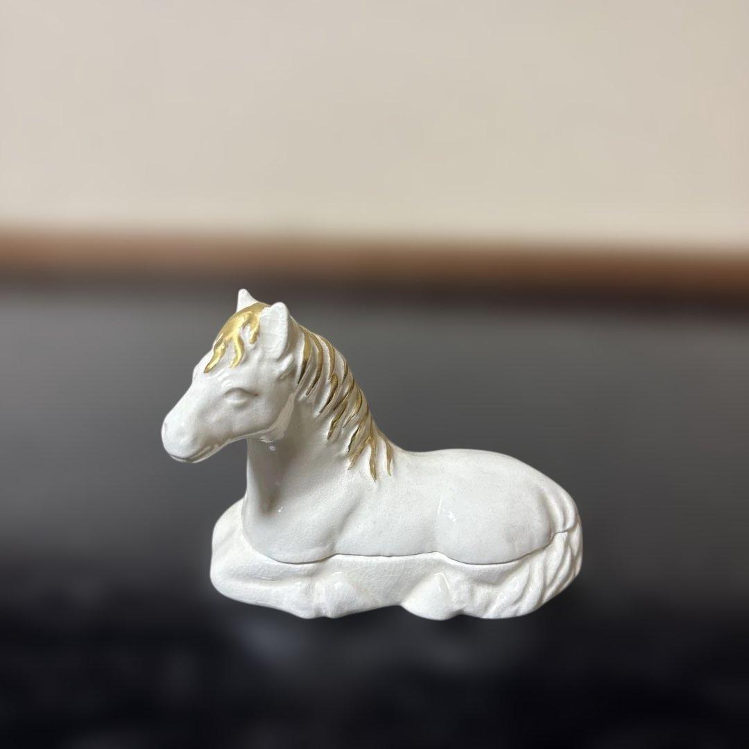 【茶道具】小峠丹山造　干支香合（共箱）　馬　来年は午年　初釜に