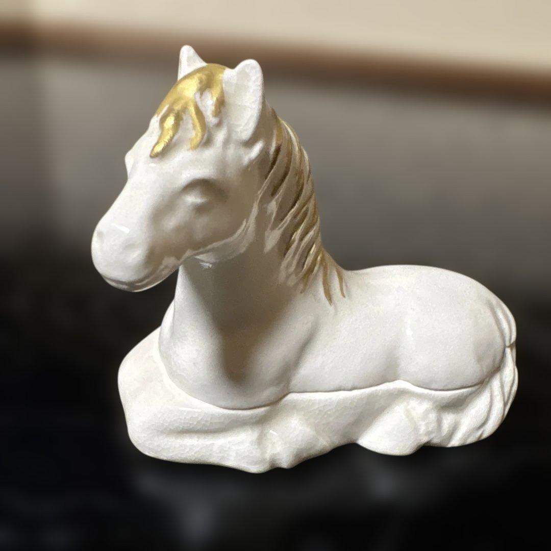 【茶道具】小峠丹山造　干支香合（共箱）　馬　来年は午年　初釜に