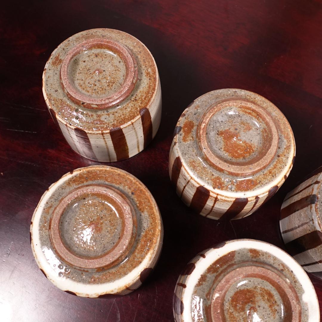 10客での販売可 未使用 13代 中里太郎右衛門 絵粉引唐津 向付 5客 共箱