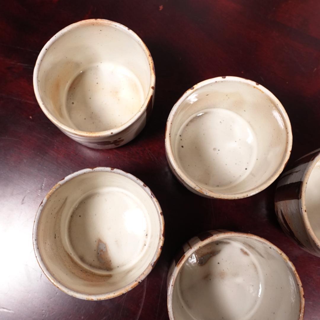 10客での販売可 未使用 13代 中里太郎右衛門 絵粉引唐津 向付 5客 共箱