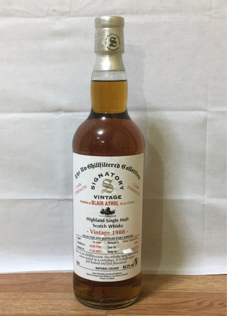 限定品 シグナトリー ブレアアソール26年1988 ワイントリーテッドバット