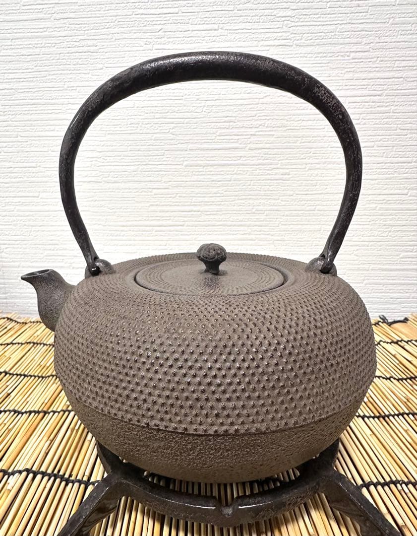 未使用品　南部釜師匠　清光堂　佐藤清光造　１５型アラレ　はなこ様売約済み