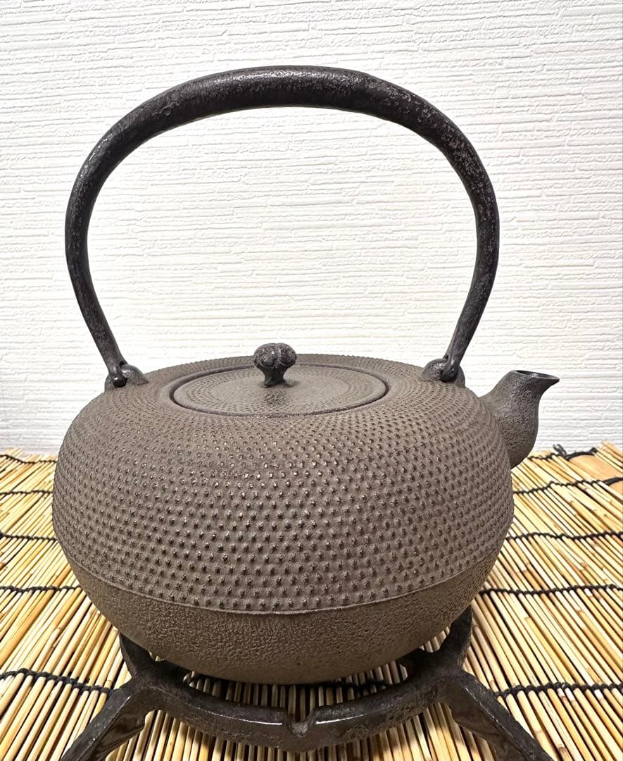 未使用品　南部釜師匠　清光堂　佐藤清光造　１５型アラレ　はなこ様売約済み