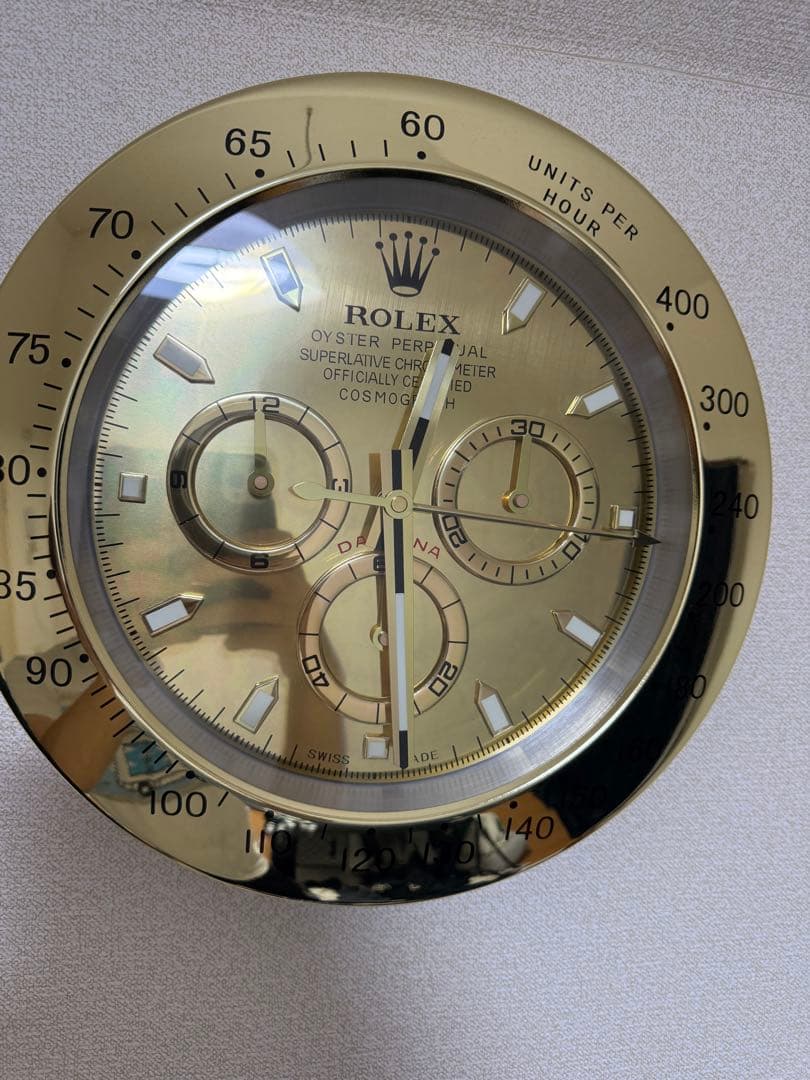 希少ロレックス　ROLEX デイトナ　金色　掛け時計