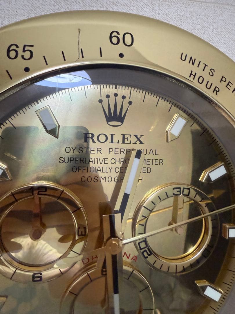 希少ロレックス　ROLEX デイトナ　金色　掛け時計
