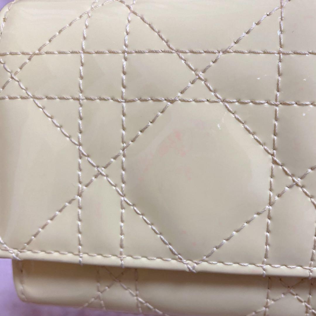 Dior ロータスウォレット 三つ折財布 イエロー