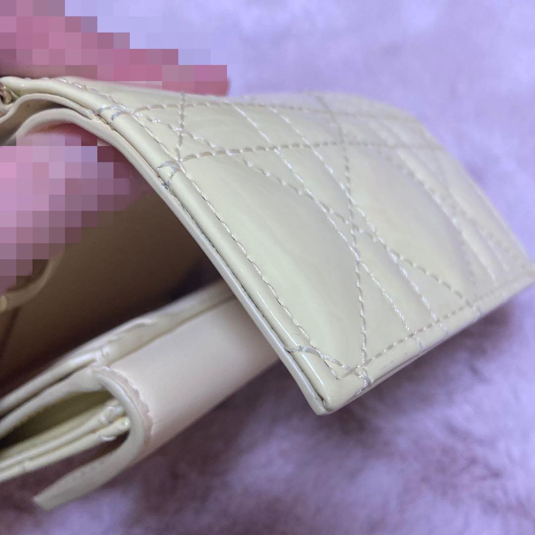 Dior ロータスウォレット 三つ折財布 イエロー