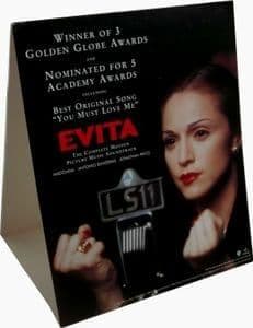 マドンナ　EVITA　エビータ　US製 宣伝用 ディスプレイ スタンド