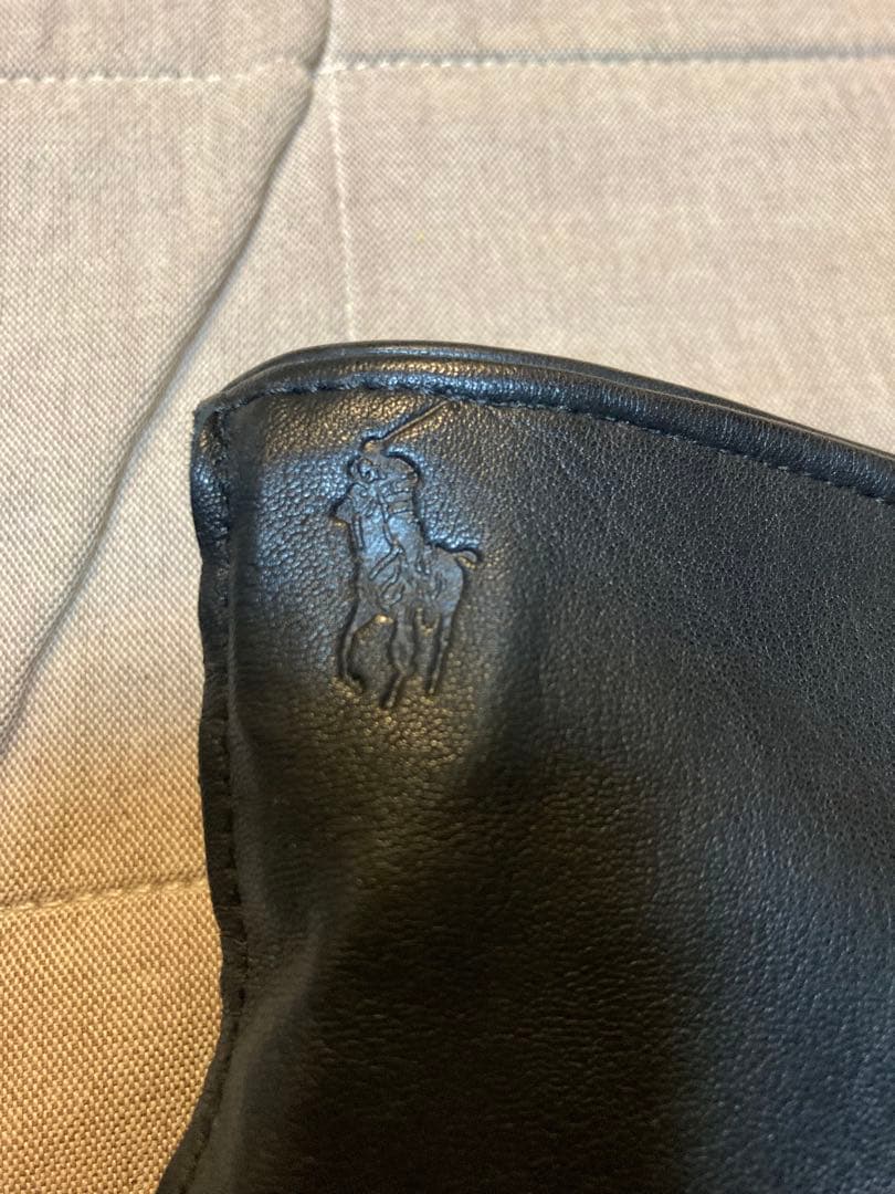 【新品未使用】Polo by Ralph Lauren ブラックレザー手袋