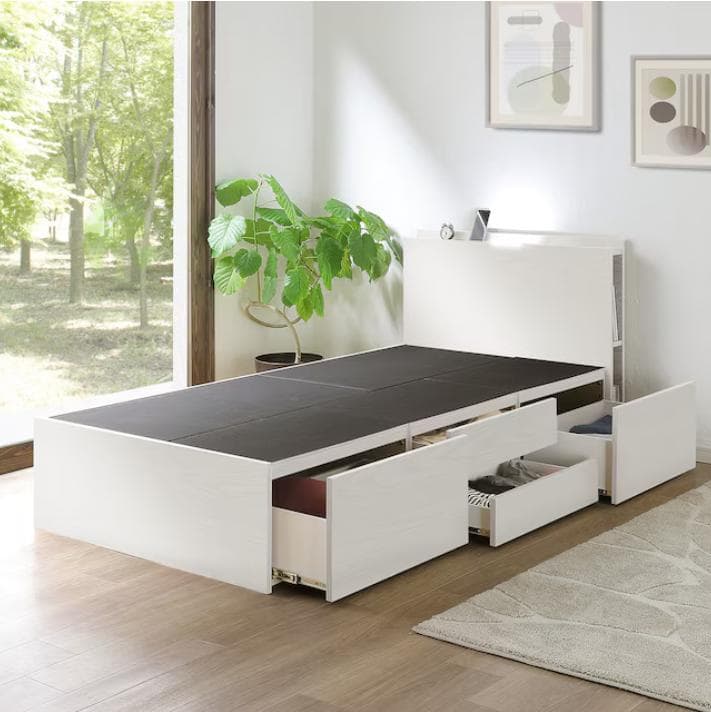 ＊Pavlinaさん専用＊　チェストベッドフレーム(WH)シングル