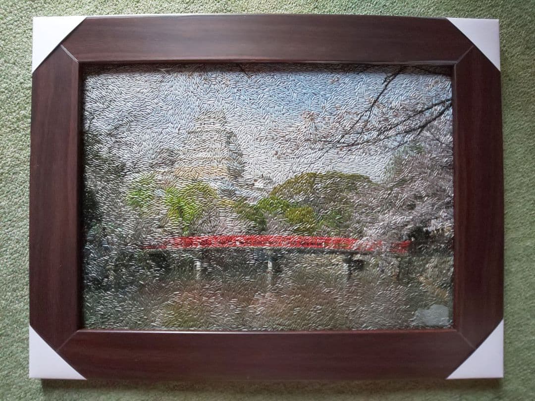 ベトナム 米絵 城 ライスピクチャー 日本画 風景画 姫路城  桜