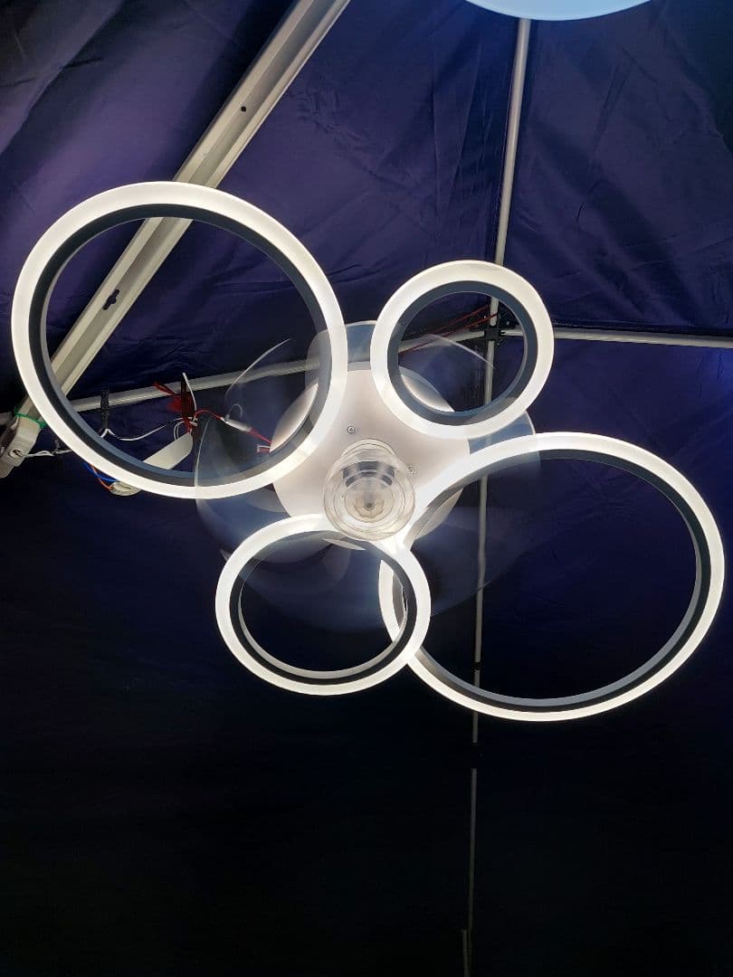 【B-63】北欧リングデザインLED シーリングファンライト