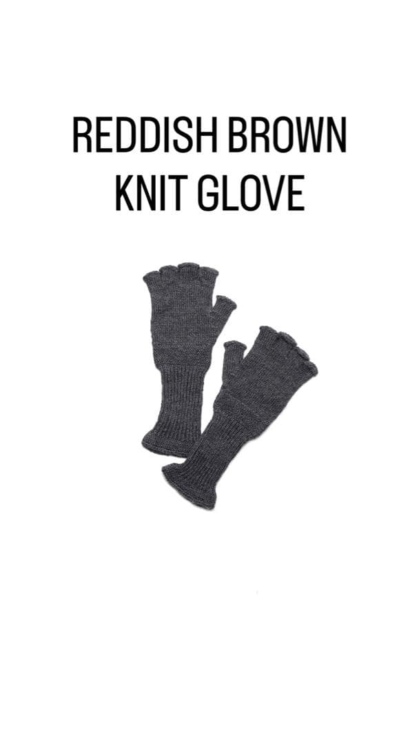 REDDISH BROWNのKNIT GLOVE