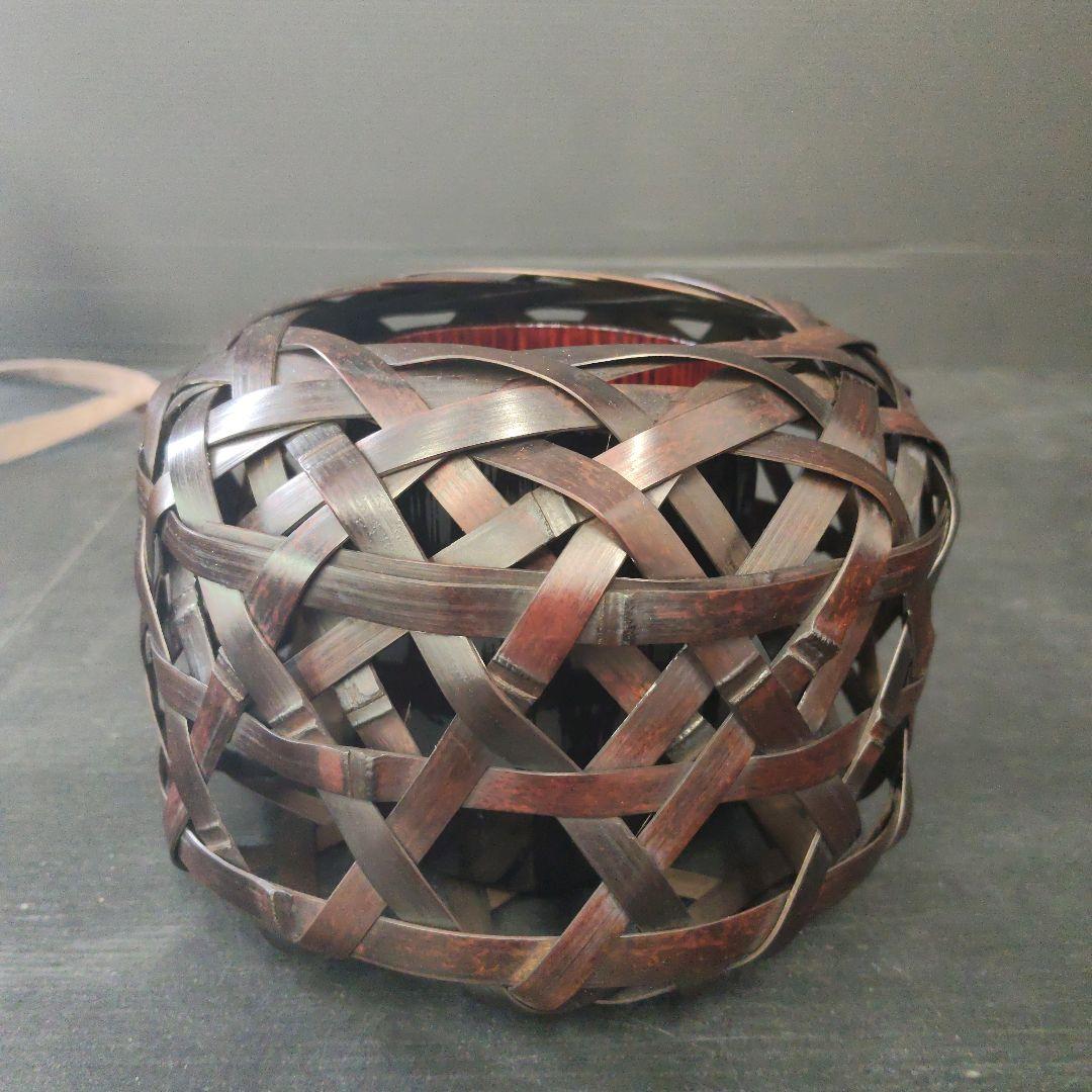 三代 田辺竹雲斎 巣ごもり 花籃 未使用品