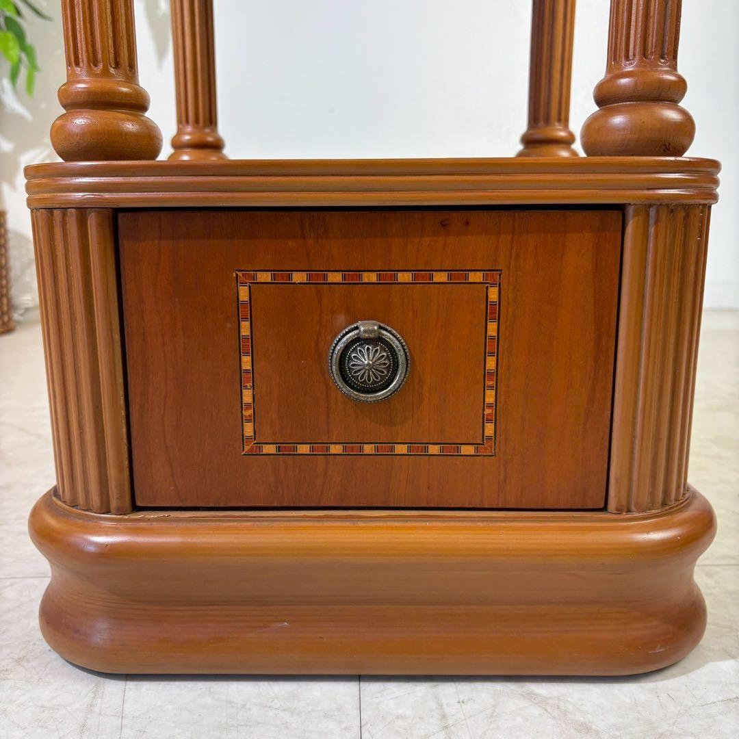 アンティーク調　クラシック　電話台　スモールキャビネット　サイドテーブル