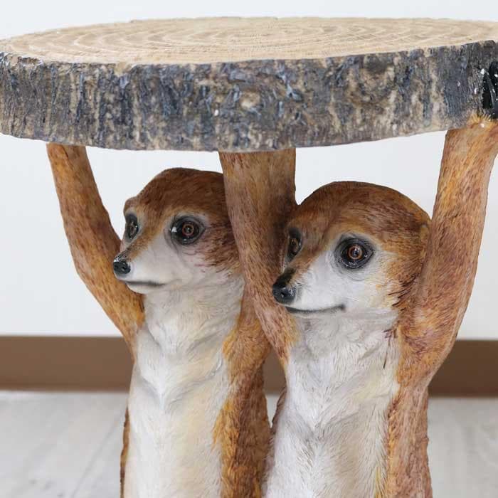 サイドテーブル ミーアキャット おしゃれ アニマル 動物 ソファ横 ポップ