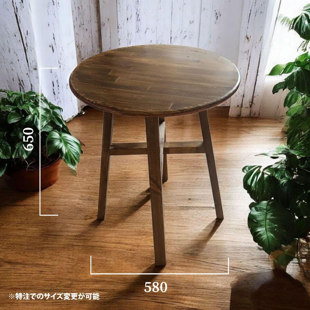 ダイニングテーブル　に最適/　ヴィンテージ風　/　丸テーブル