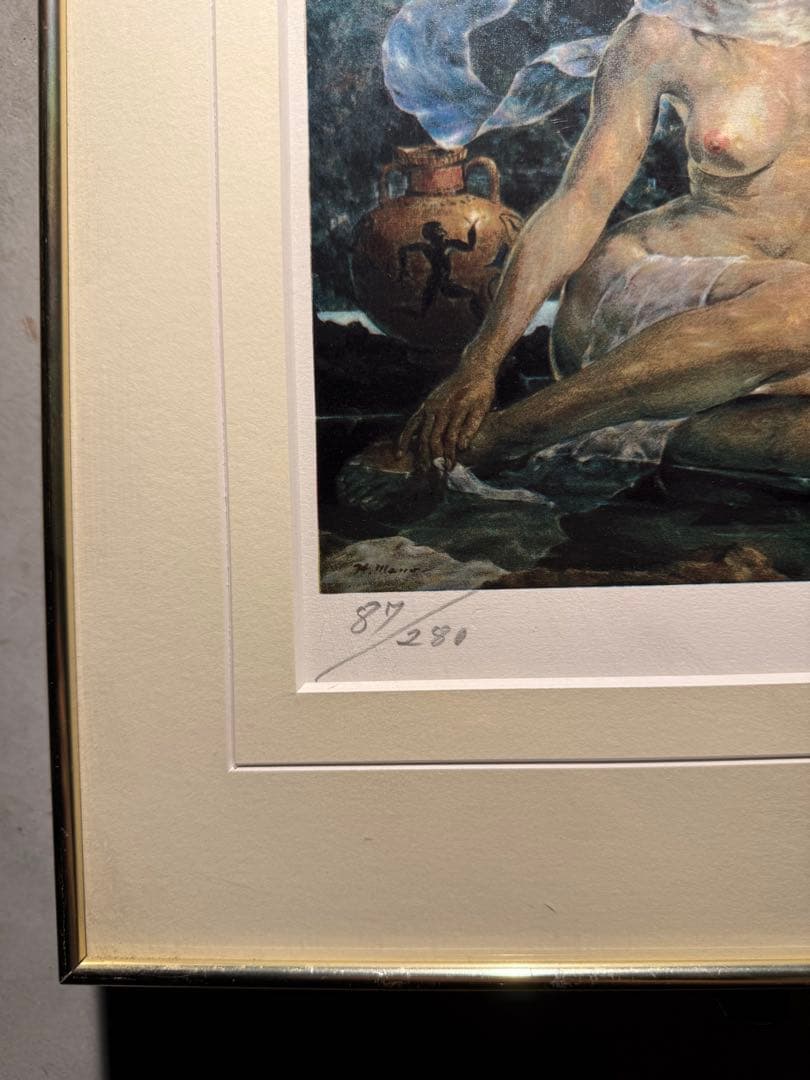 真野広　lithograph限定280 エススタンプ