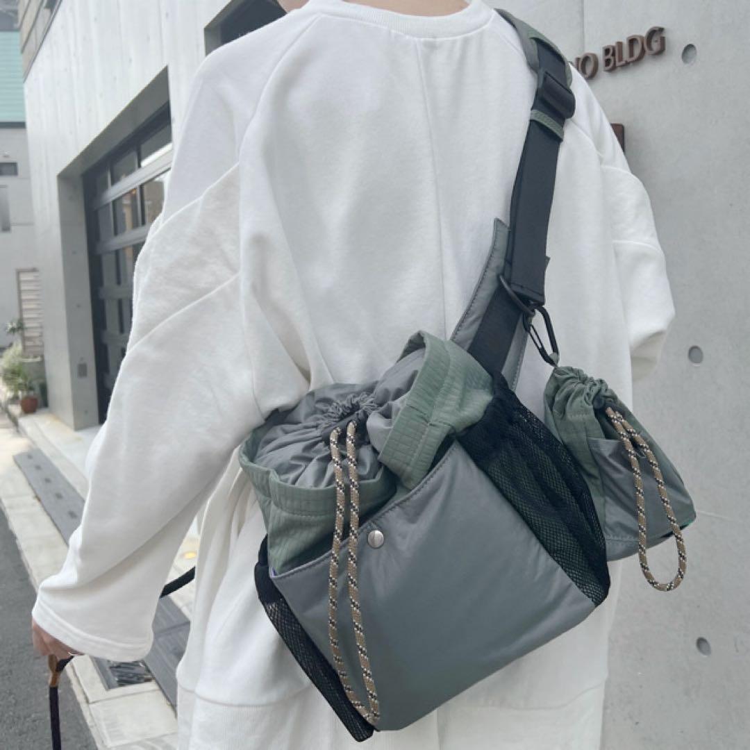 ◆paw’s living お散歩用 ウォーキングバッグ＋プープバッグ カーキ