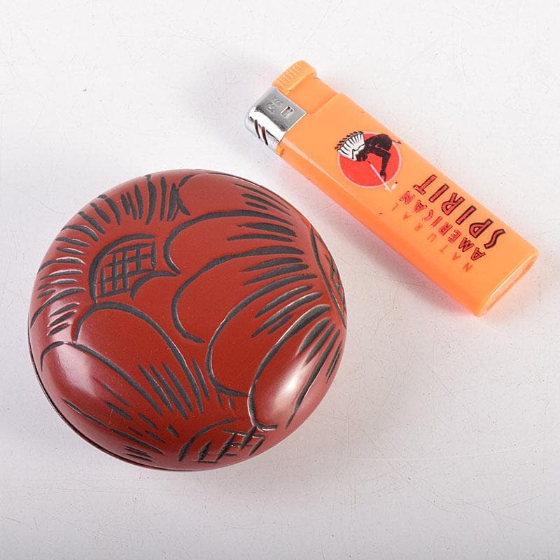 茶道具　南忠作　仙台堆朱　香合　共箱　V　8333