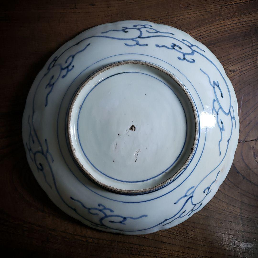 古伊万里 皿 かきつばた 燕子花 杜若 アヤメ アイリス 水仙 江戸 訳あり