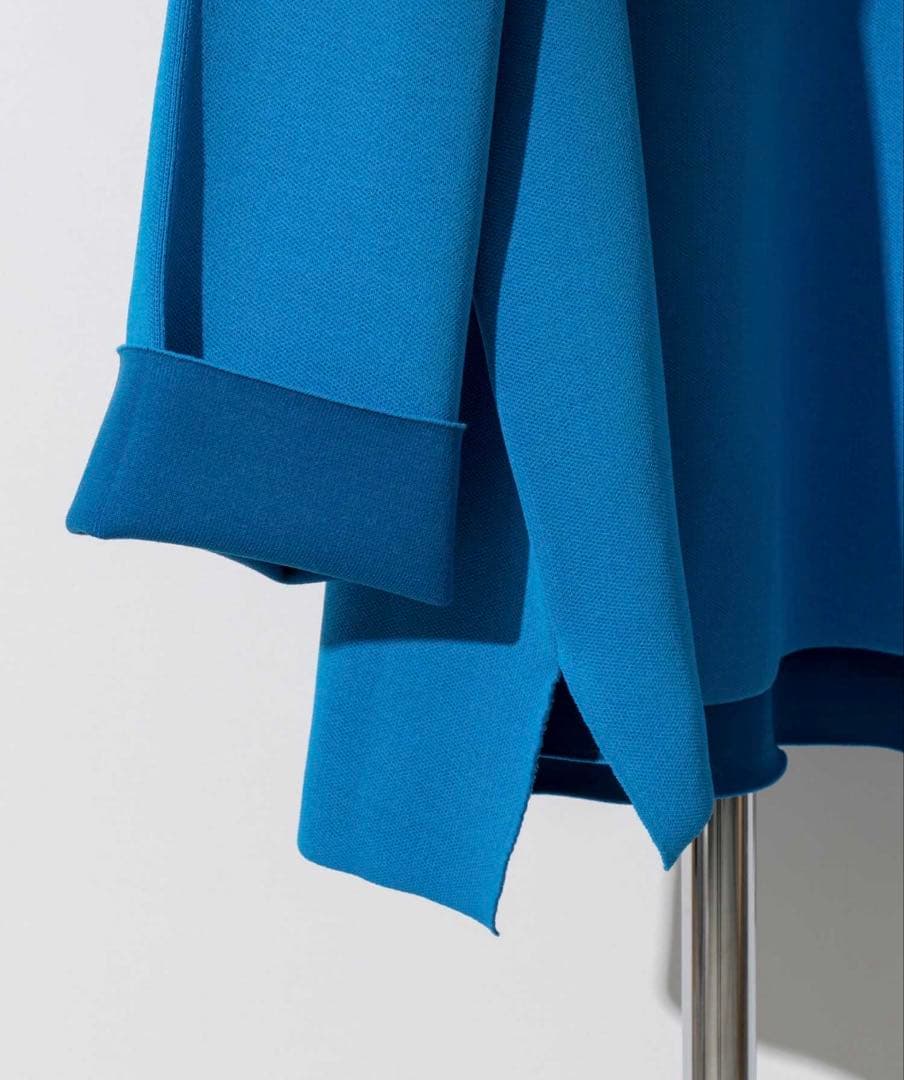 ダブルフェイスハーフジッププライムオーバーニットポロシャツ