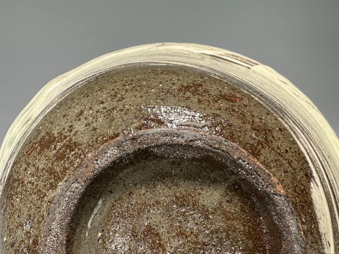 日本美術　江戸時代　対州　対馬　刷毛目　茶碗　書留共箱付　美品