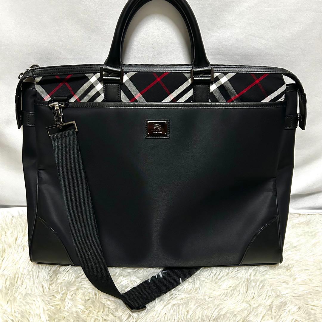 未使用級　バーバリーブラックレーベル　ブリーフケース　2way ショルダーバッグ