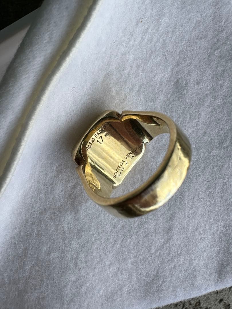 か*様 BOTTEGA VENETA ボッテガ　ゴールドスクエアリング