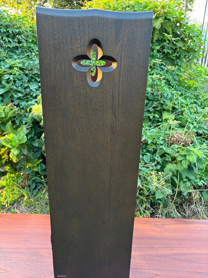 希少　karimoku カリモク　電話台　花台　飾り棚　平成レトロ　彫刻