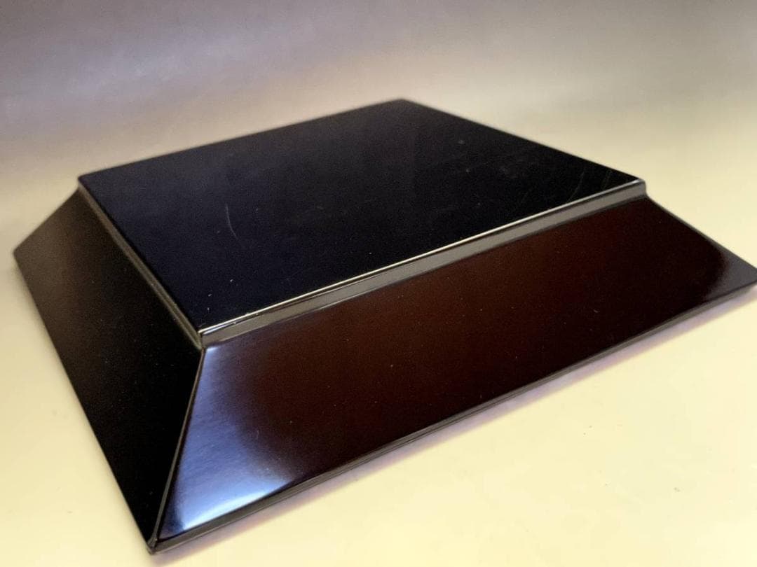 盆■黒塗螺鈿 青貝 四方盆 干菓子器 漆工芸 本漆 漆器 共箱 お茶道具 骨董品