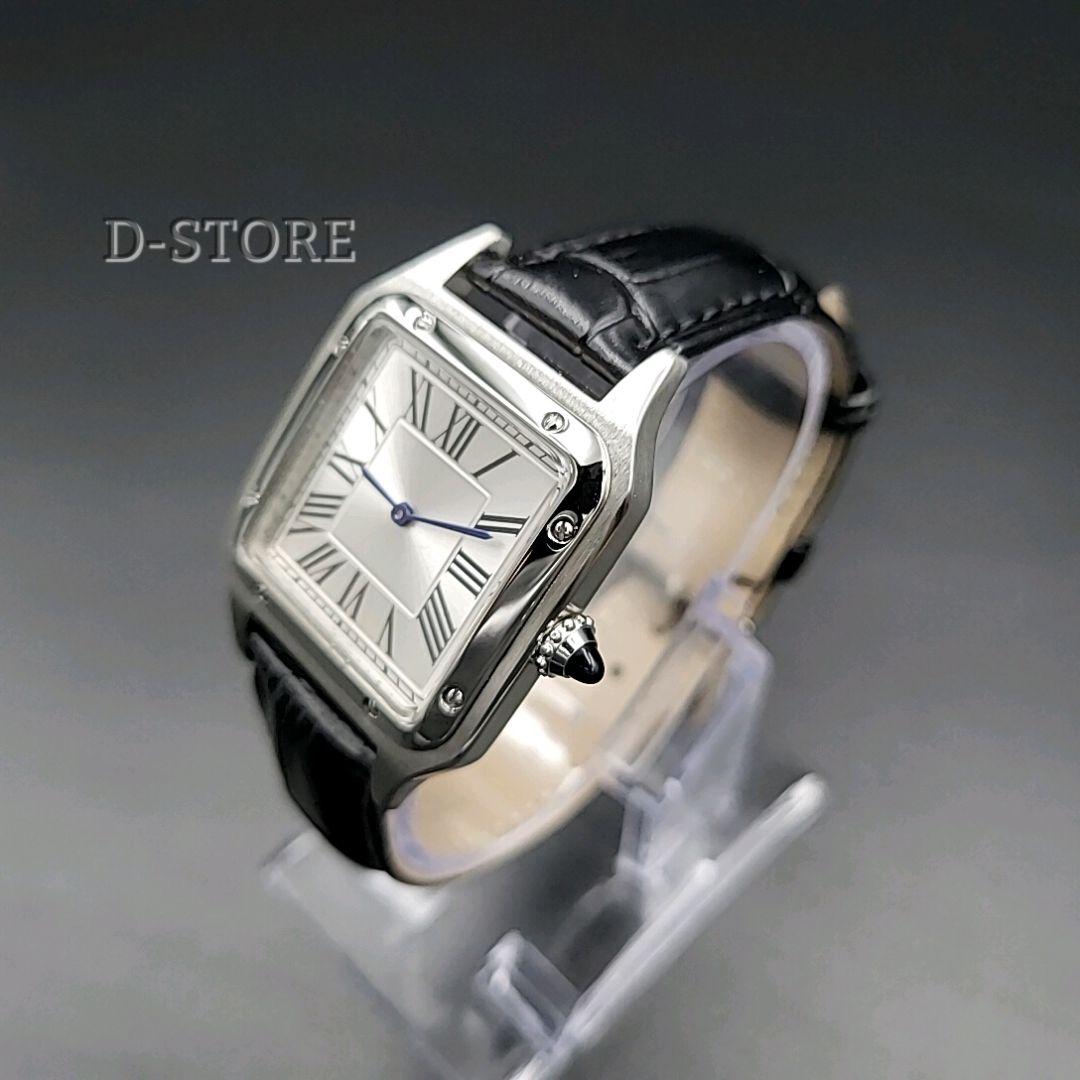 クォーツ腕時計 レザーベルト サントス デュモン オマージュウォッチ