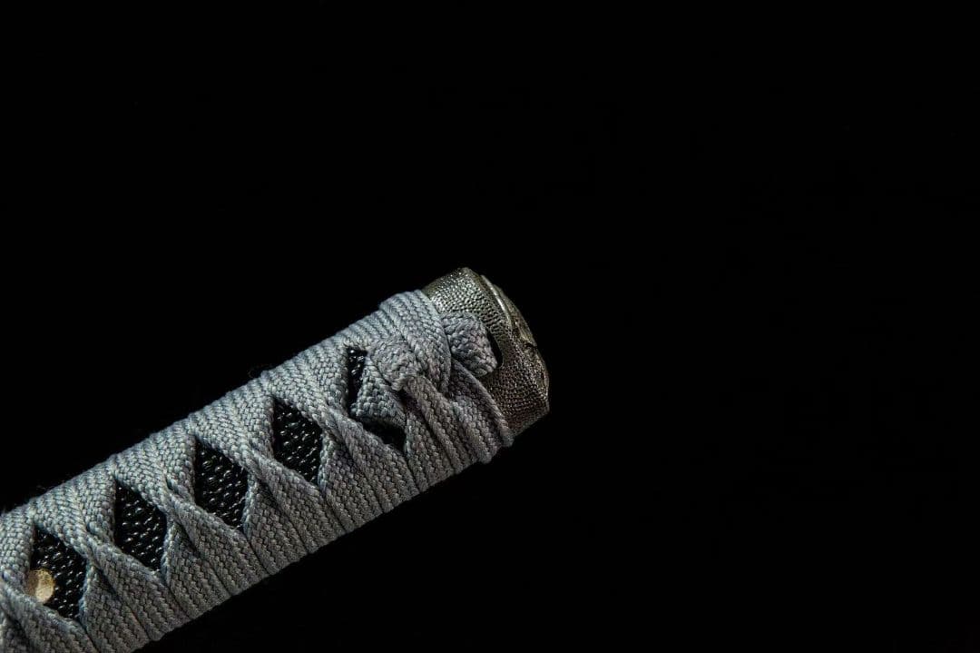 スカル彫刻打刀模造刀1045 炭素鋼グレー調デザイン全長102cm刃厚0.7cm