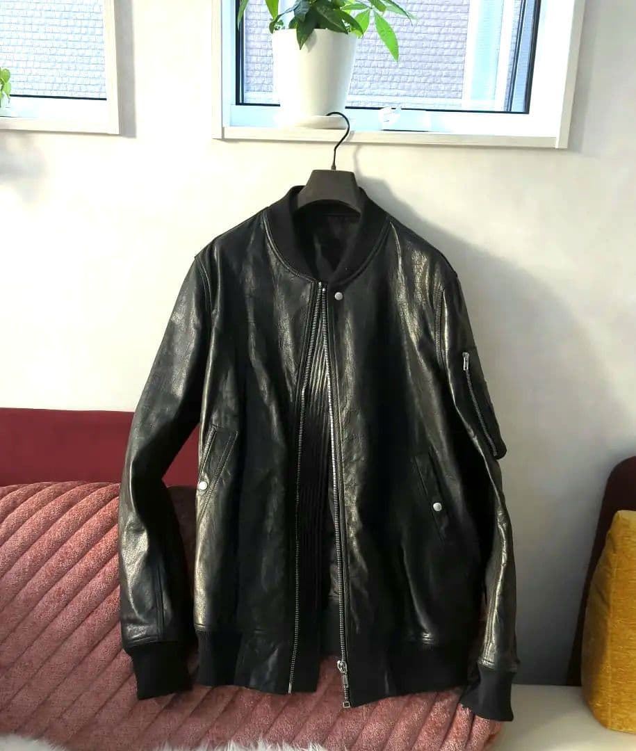 新品　2024F/W　リックオウエンス　クラシック　フライト　レザージャケット