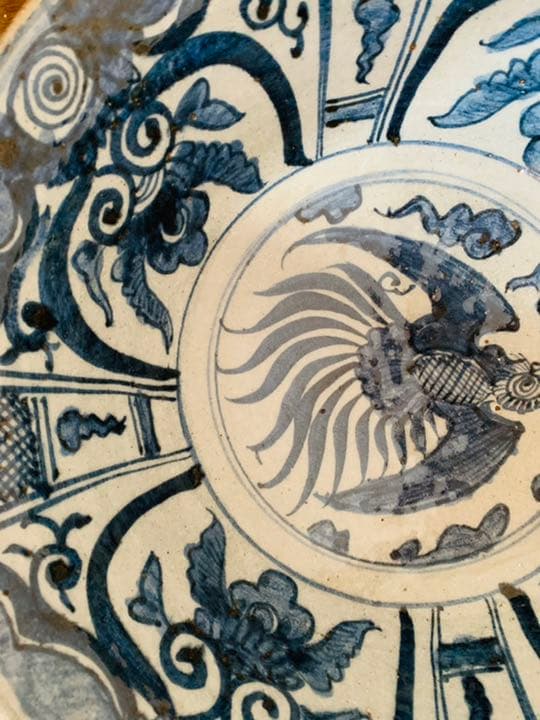 中国明時代晩期特大染付お茶碗